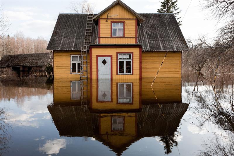 flooded house