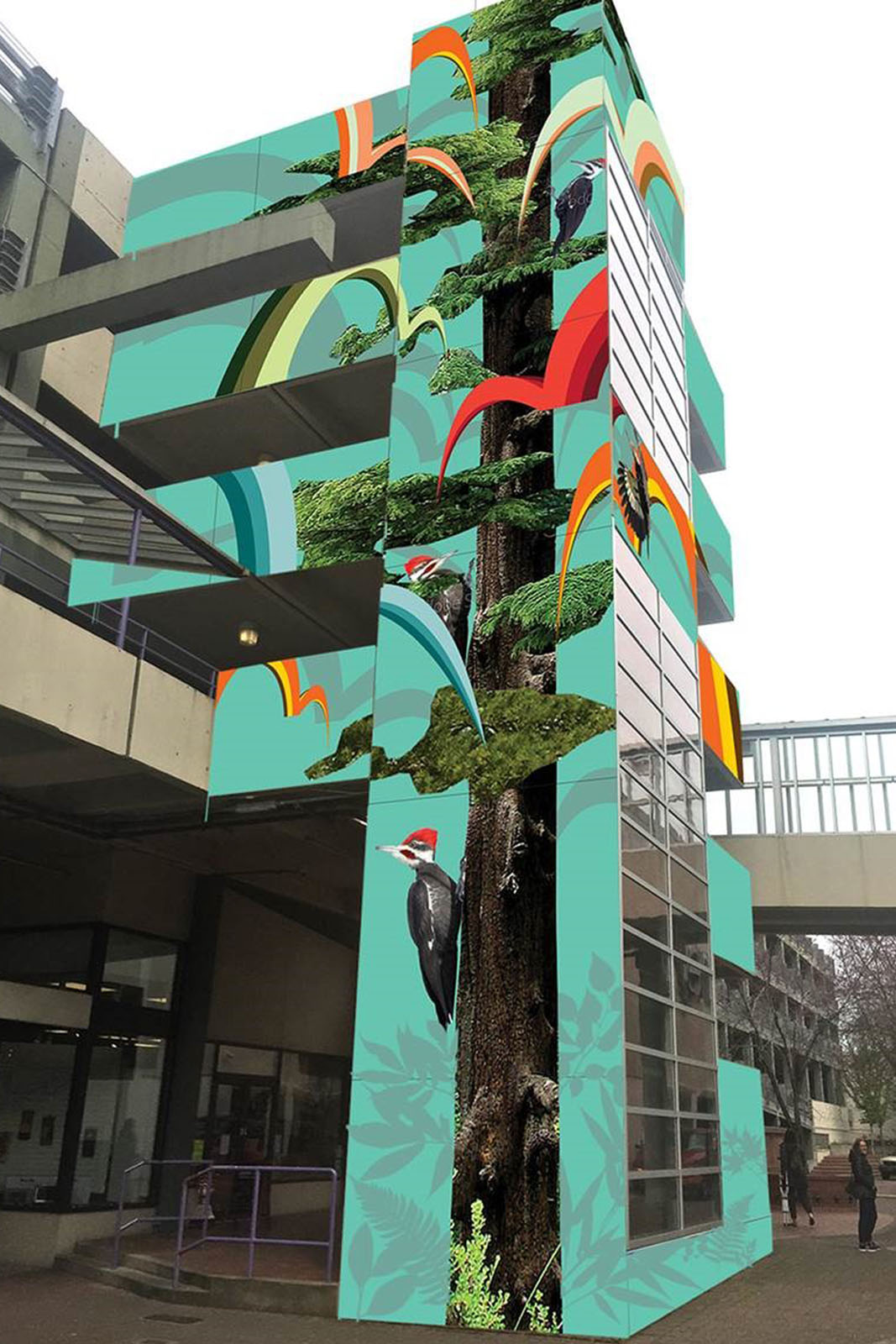 Proposed mural on the Chemeketa Parkade Elevator