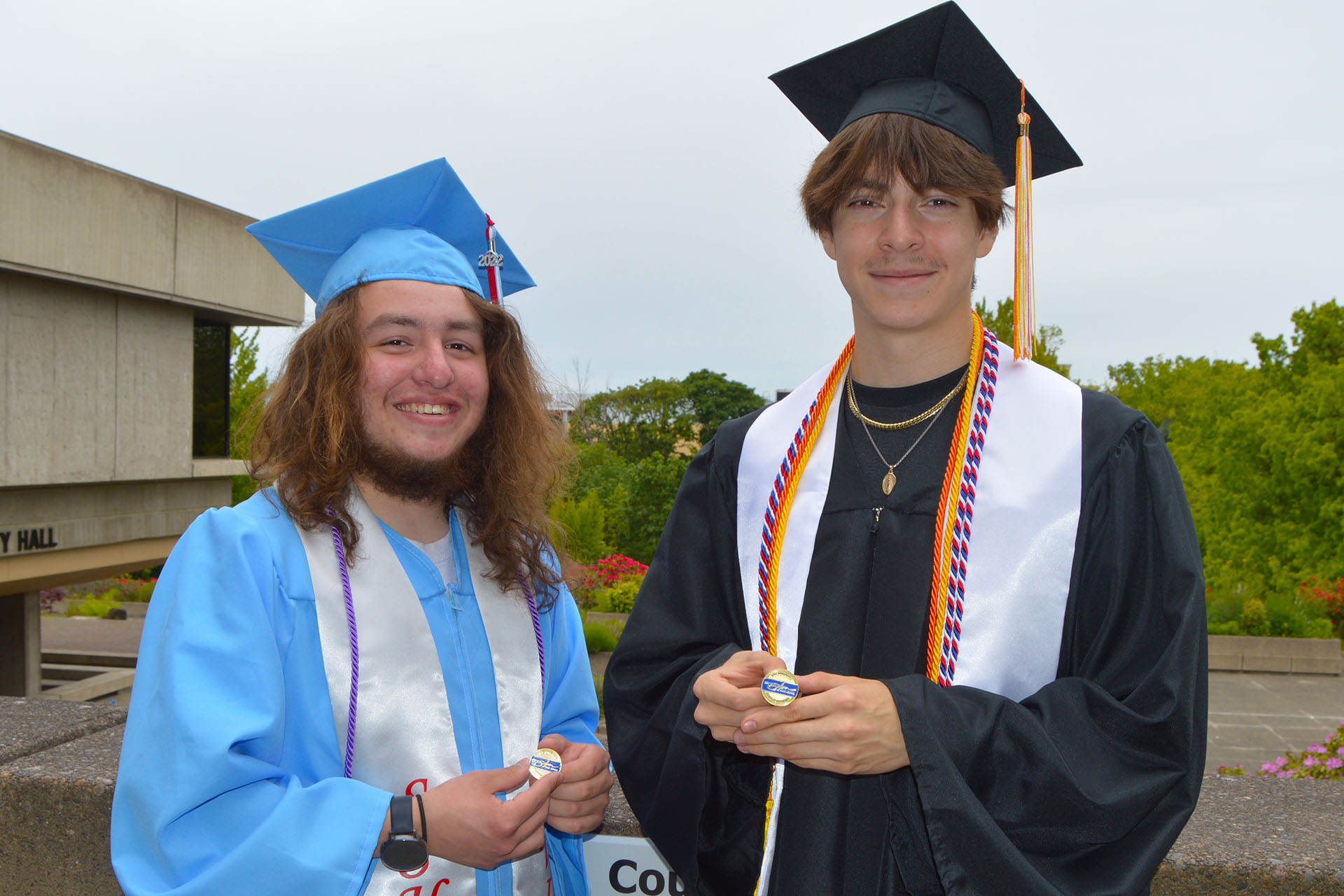 Graduating seniors Angel Franco and Zavier Nolasco