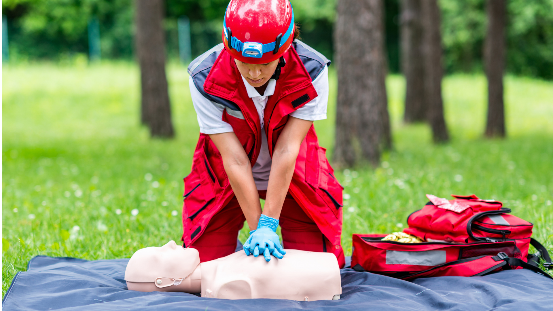 Cpr instructor training on dummy