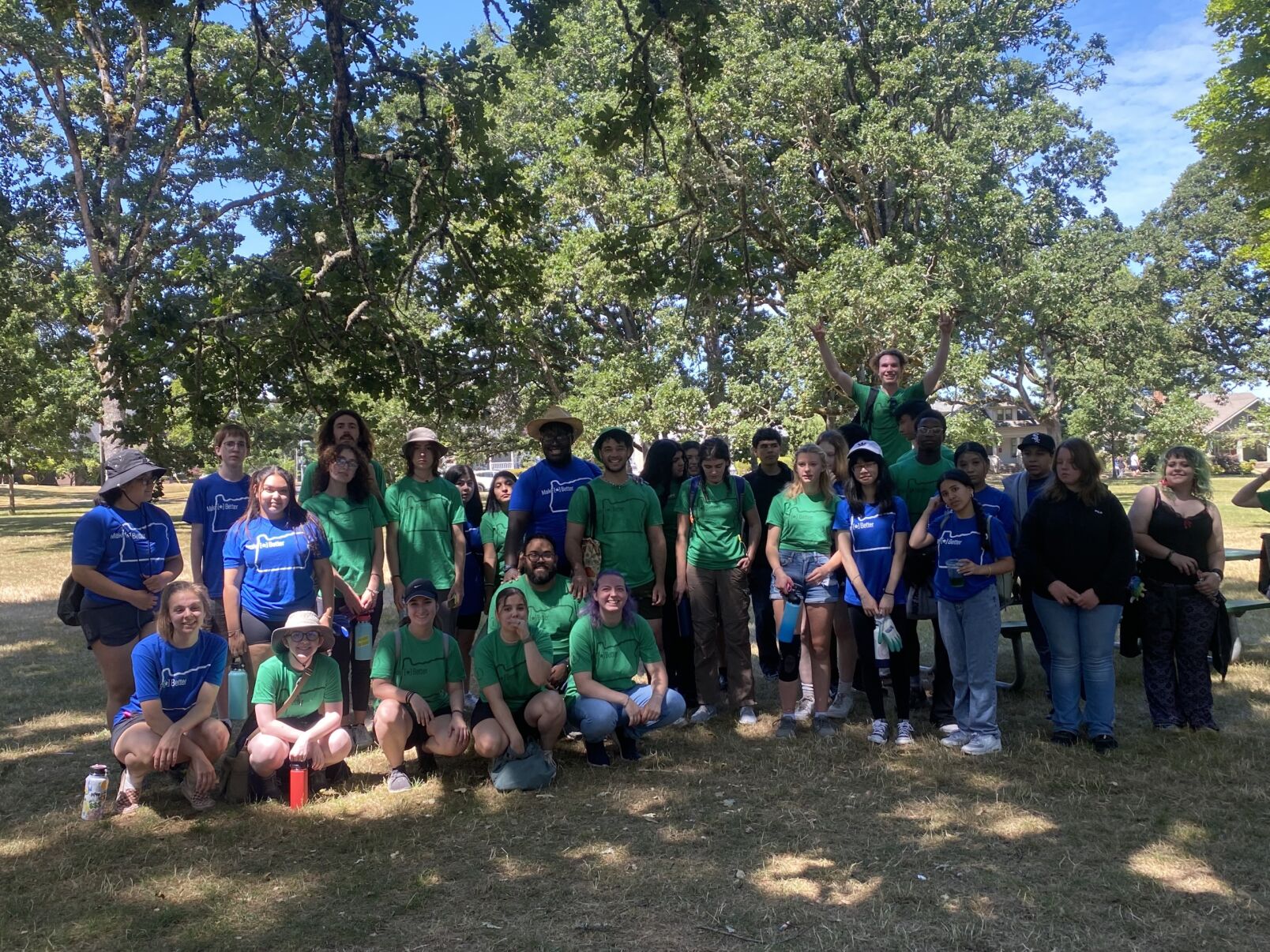 CAREcorps '23 All group pic at Bush Park