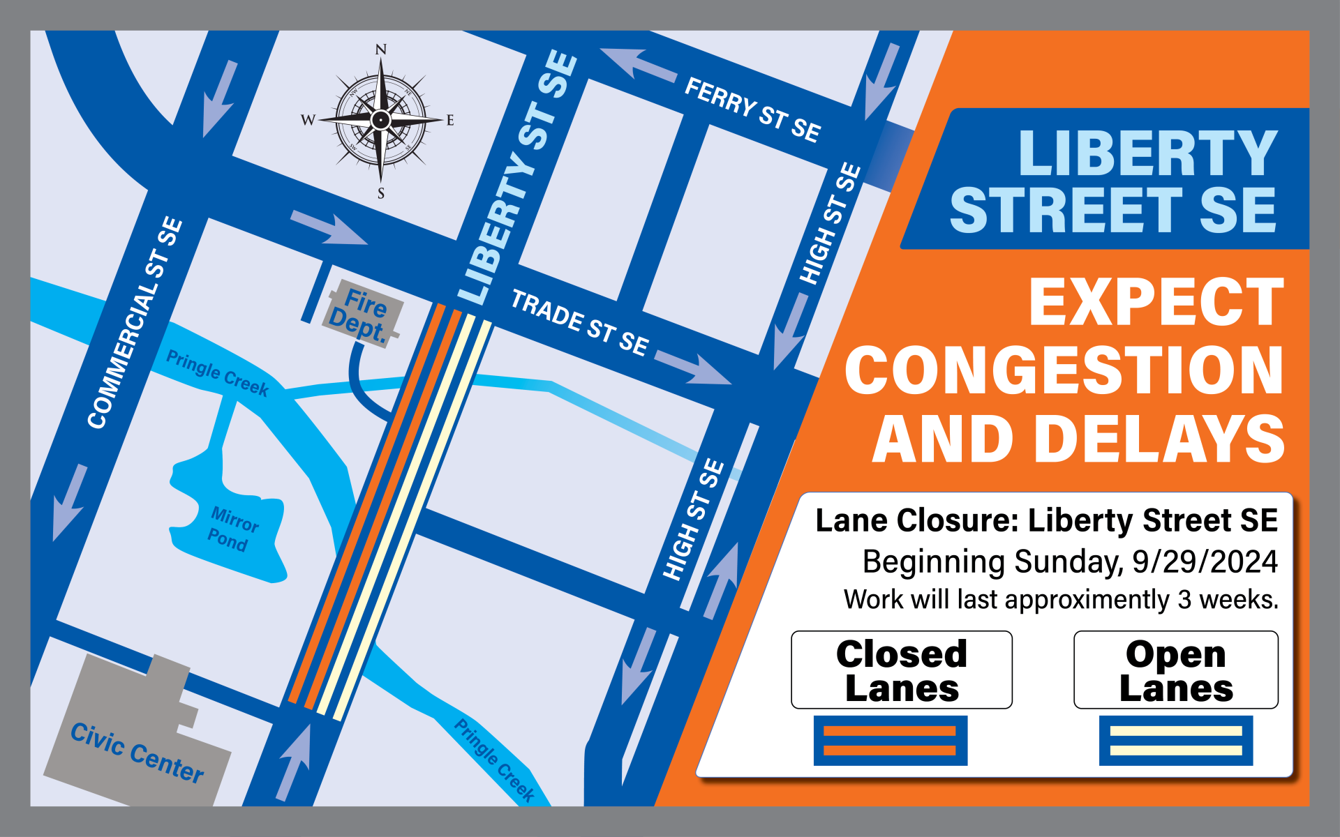 Liberty Street SE Construction Map